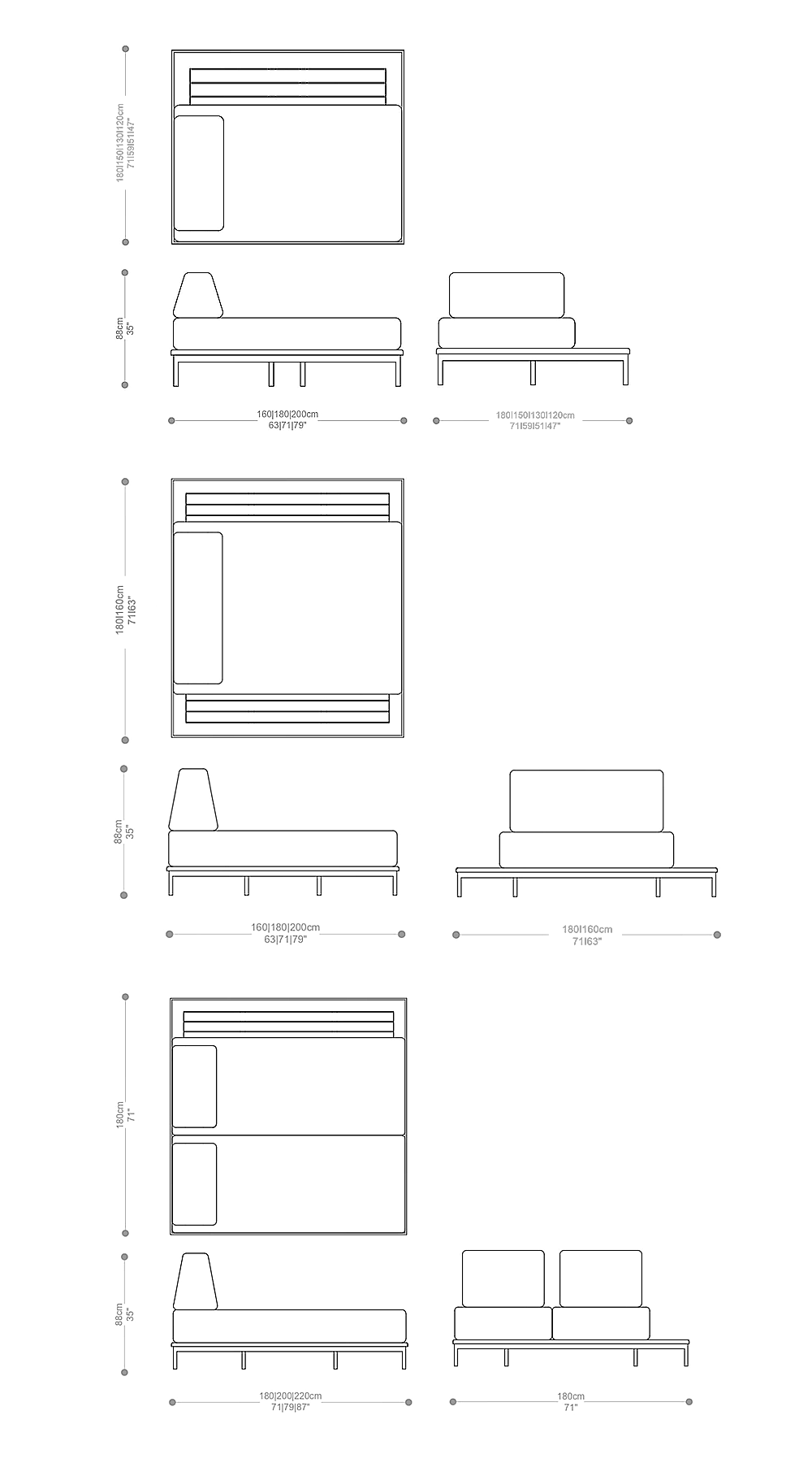 Image of the complete dimensions of the product